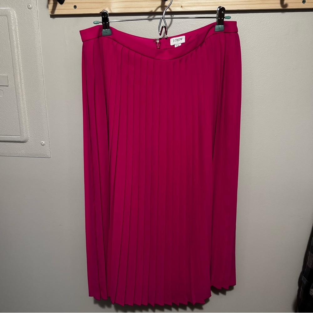 J. Crew Pleated Midi Skirt